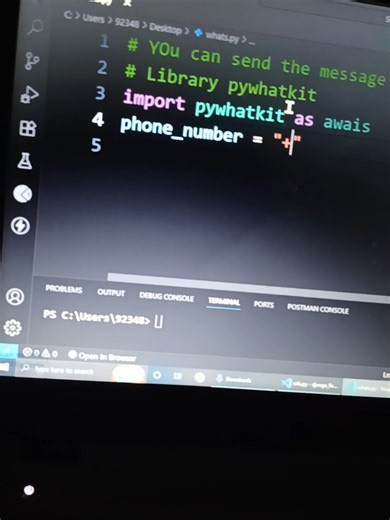 You can send WhatsApp message using Python Library