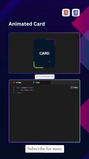 🫣 Gradient Card Animation That Actually Works | Modern UI Animation | Frontend Trick #shorts #tips