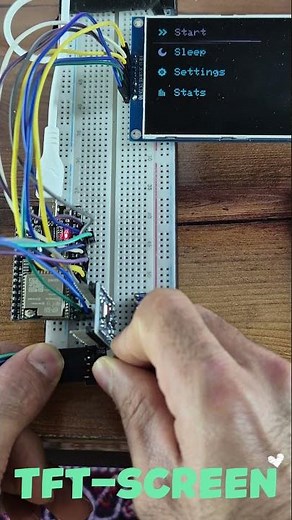 Using an ESP32 with a rotary encoder and TFT display entails developing interactive user interfaces.