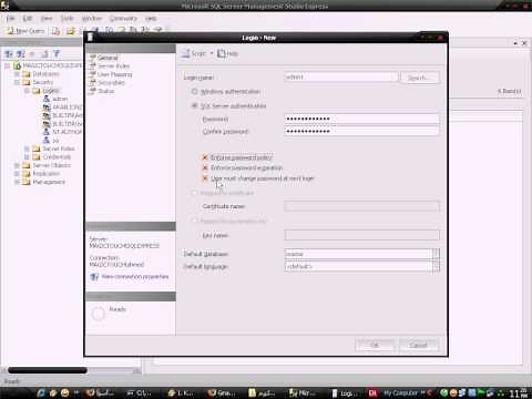 Create User Admin In SQL SERVER