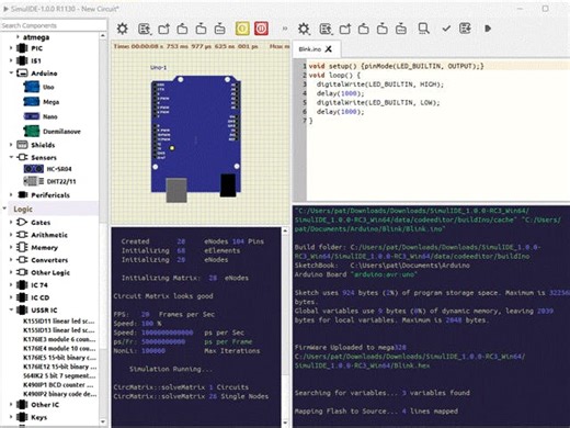 Setup SimulIDE for Arduino