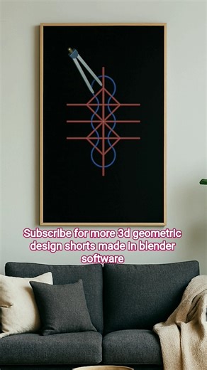 Make geometric design using maths geometry |#shorts #blender #design #maths