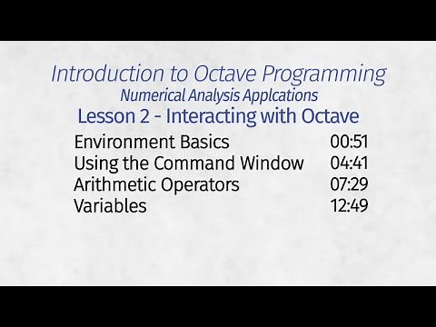 Lesson 2 Basic Octave Interaction
