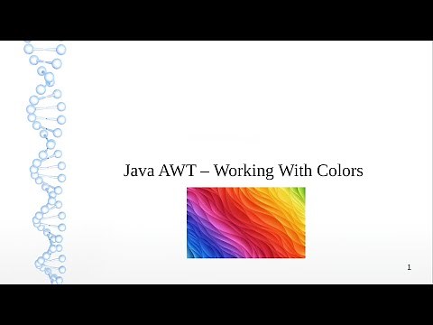 Java AWT - Working with Colors