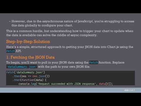 How to Use fetch to Load JSON Data for Chart.js