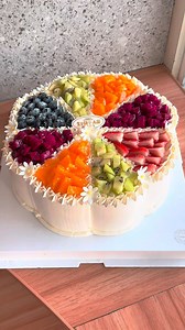 4.4M views · 1.3K reactions | Teach you how to make a fruit flower cake. The immersive production process is super healing. It is full of fruits, beautiful and delicious! Cake tutorial Learn baking with me Fruit cake Creative cake Baker's daily life | Cake Make Tips | Facebook
