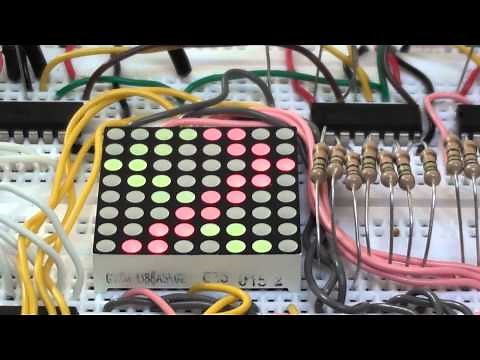 Experiments 5.3: 8x8 LED Dot Matrix Display Tutorial (Red/Green Common Anode) using the Arduino