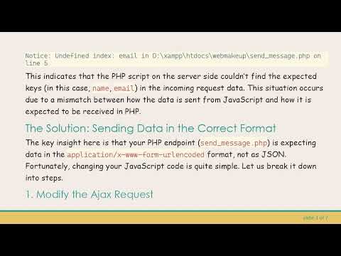 Resolving the Undefined Index Error in Ajax with JavaScript