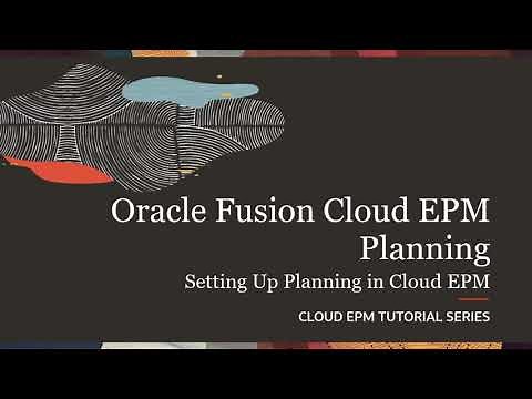 Setting Up Planning in Cloud EPM