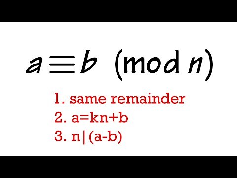 What does a ≡ b (mod n) mean? Basic Modular Arithmetic, Congruence