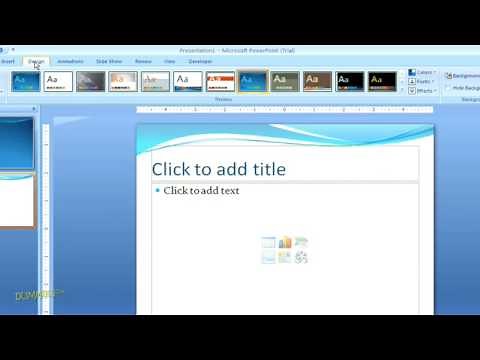 How to Work with PowerPoint Themes For Dummies