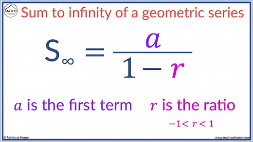 How to Find the Sum to Infinity of a Geometric Series – mathsathome.com
