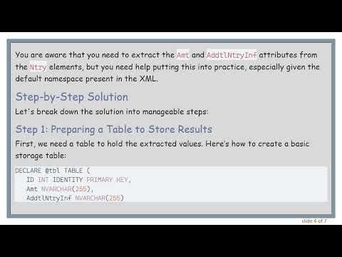 How to Parse XML in SQL