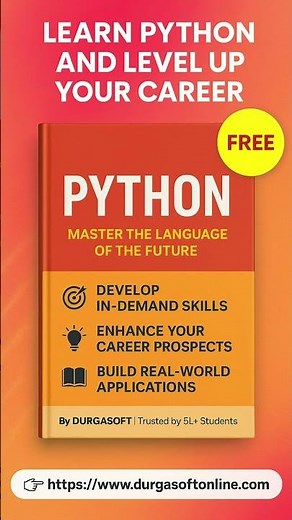 Learn Python for FREE | Build Real Projects & Boost Your Career | DURGASOFT Online Training