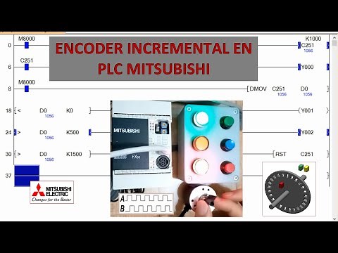 Como usar un encoder incremental óptico en PLC Mitsubishi