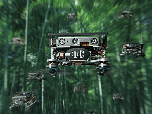 Swarm of micro flying robots in the wild