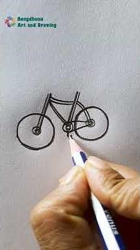 Easy Way to Draw a Bicycle | Easy Art tutorial #rongdhonuartanddrawing #drawing #art