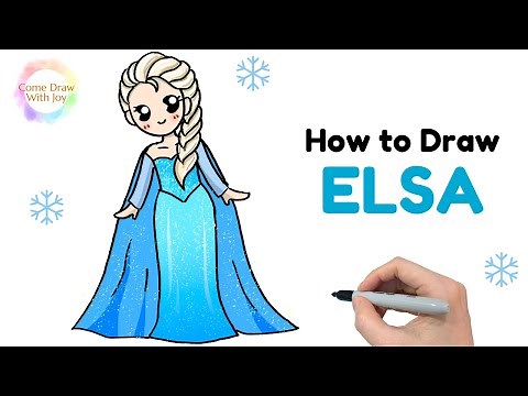 How to Draw Elsa Cute and Easy | How to Draw Queen Elsa from Frozen Step by Step | Disney Frozen
