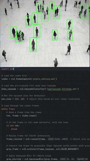 People Detection using OpenCV and Python #python #programming #computervision