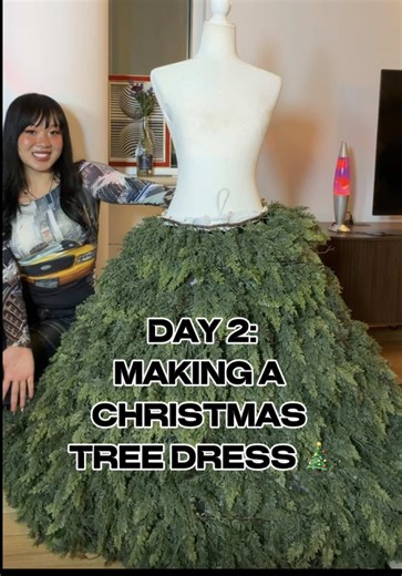 Making a Christmas Tree Dress for Sophie