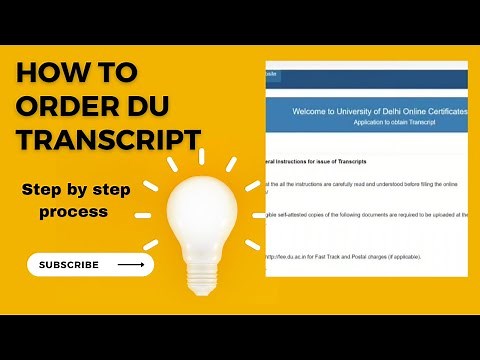 How to order a DU Transcript online||Complete process