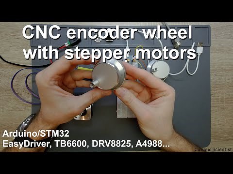 CNC encoder wheel with stepper motors