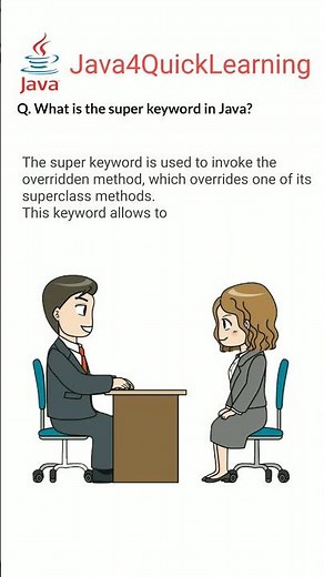 What is the super keyword in java #java #keyword #super #interview #freshers #java4quicklearning