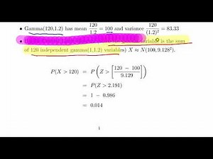 Gamma Distribution - Worked Example