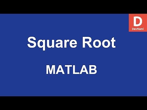 MATLAB Square Root Function