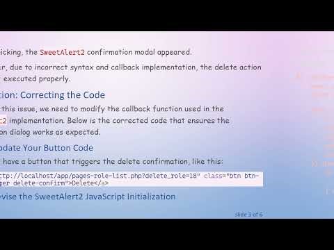 Fixing the SweetAlert Confirm Delete Functionality in Your PHP App