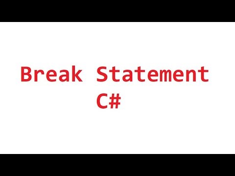 Break Statement in C# with Examples