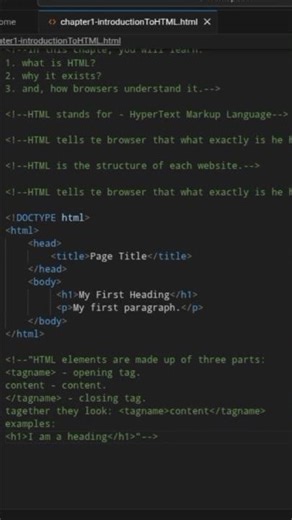 HTML for beginners | chapter 1 - introduction to HTML | part 4 - HTML elements.