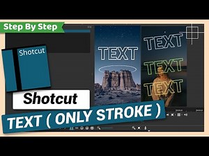 Add Text with only Stroke | Shotcut Tutorial