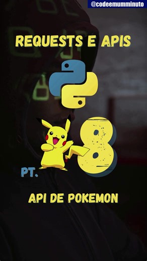 Bora brincar com a API de pokémon em Python?? #python #programacao #pokemon #programar #informatica #api #json