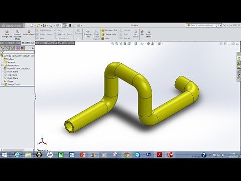 SolidWorks tutorial 3D Pipe