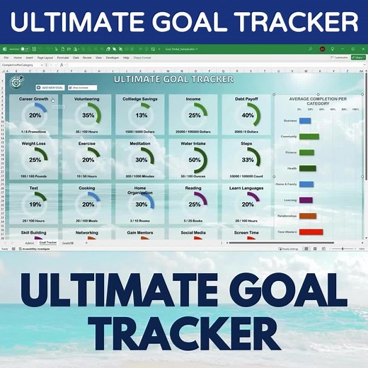 🎯𝐆𝐎𝐀𝐋 𝐓𝐑𝐀𝐂𝐊𝐄𝐑 𝐅𝐑𝐄𝐄 𝐖𝐎𝐑𝐊𝐁𝐎𝐎𝐊 (𝐌𝐞𝐬𝐬𝐚𝐠𝐞 𝐦𝐞 𝐟𝐨𝐫 𝐚 𝐟𝐫𝐞𝐞 𝐄𝐱𝐜𝐞𝐥 𝐰𝐨𝐫𝐤𝐛𝐨𝐨𝐤 𝐭𝐞𝐦𝐩𝐥𝐚𝐭𝐞 𝐨𝐫 𝐜𝐥𝐢𝐜𝐤 𝐭𝐡𝐞 𝐥𝐢𝐧𝐤 𝐮𝐧𝐝𝐞𝐫 𝐦𝐲 𝐛𝐢𝐨! 📩) Build Your Own Goal Tracker in Excel! 🎯 Did you miss this? 😱 No problem! Watch as I show you how to create a fully custom Excel Goal Tracker from scratch—complete with dynamic categories and progress tracking. Perfect for freelancers, business owners, or anyone looking to crush their goals! 💪 Get yo