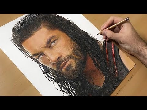 Drawing Roman Reigns - Timelapse