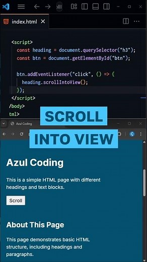 Scroll Elements into View in JavaScript