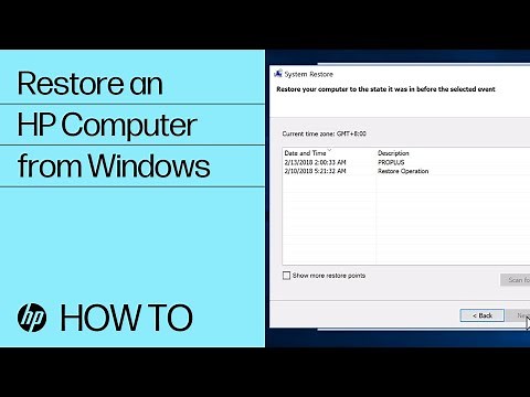 Restore an HP Computer from Windows | HP Computers | HP Support