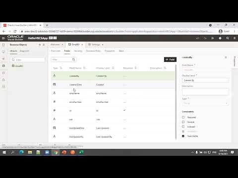Oracle VBCS - Business Objects