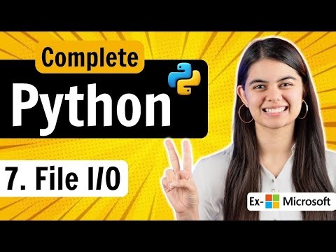 Lecture 7 : File Input/Output in Python 2026 | Python Full Course 2026 #learnpython 