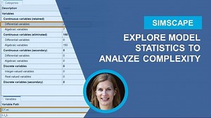 Exploring Simscape model statistics information to analyze model complexity | Simscape Electrical Modeling Practices for Fast Simulation