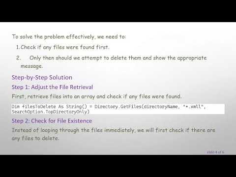Resolving For Each Loop Issues in VB.net for File Deletion