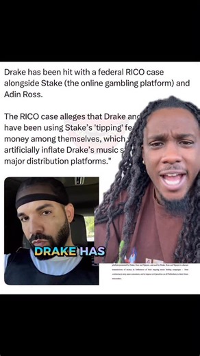 George Lee Jr on Instagram: "Drake and Adin Ross Hit With New Lawsuit for Promoting Stake… reportedly they’ve been hit with another class action lawsuit (specifically a federal RICO this time around) for alleged illegal gambling promotions according to Hot New HipHop and Complex.."
