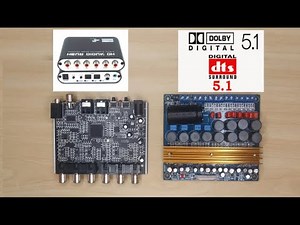 5.1 Digital to analog (DAC) using Dolby digital decoder DTS & TPA3116 amplifier with optical port.