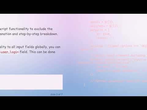How to Disable JavaScript Effects on a Specific Input Field