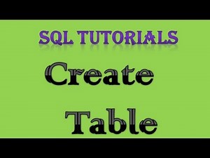 SQL Tutorial 19 Creating table
