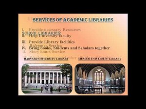 Types of Libraries : Their Roles, Functions and Services.