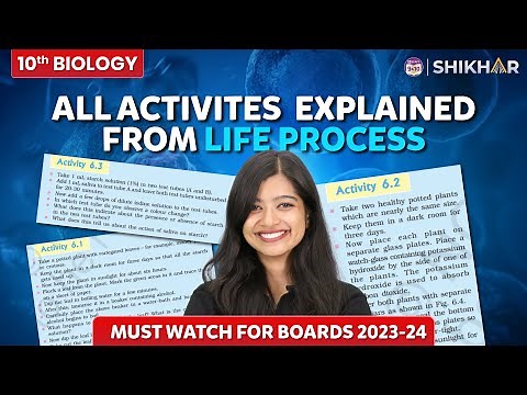 All Activities Explained from Life Processes | Chapter 5 | Class 10 | Biology | SHIKHAR 2024