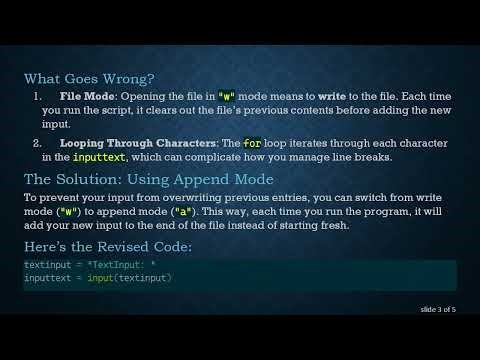 How to Avoid the Python Text File Input Bug: Saving Input Data Without Overwriting